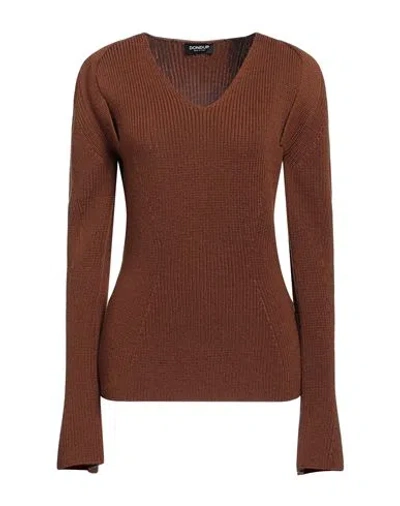Dondup Woman Sweater Brown Size 10 Wool