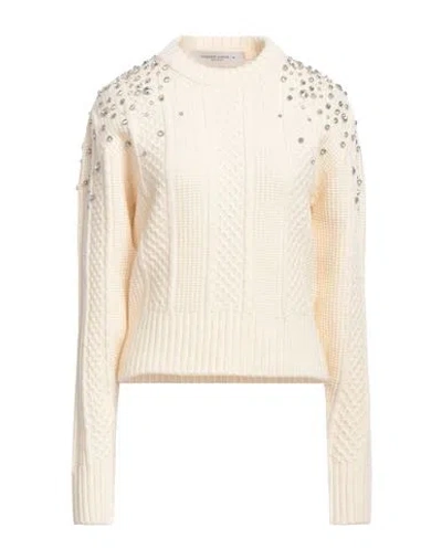 Golden Goose Woman Sweater Cream Size L Virgin Wool In White