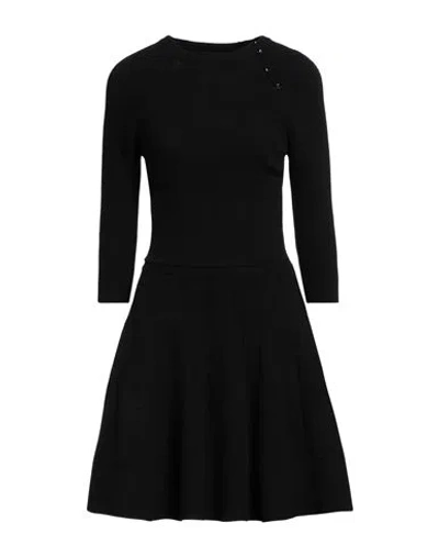 Ermanno Scervino Woman Mini Dress Black Size 8 Wool, Cashmere, Polyamide, Elastane