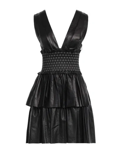Fausto Puglisi Woman Mini Dress Black Size 8 Leather