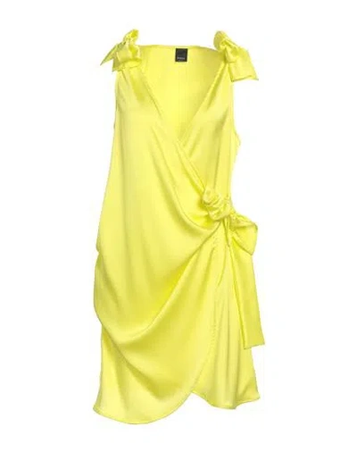Pinko Woman Mini Dress Acid Green Size 10 Polyester, Elastane