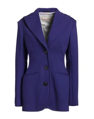 Marni Woman Blazer Purple Size 2 Cotton