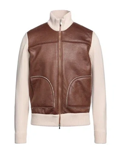 Gran Sasso Man Jacket Brown Size 40 Virgin Wool, Polyester, Acrylic