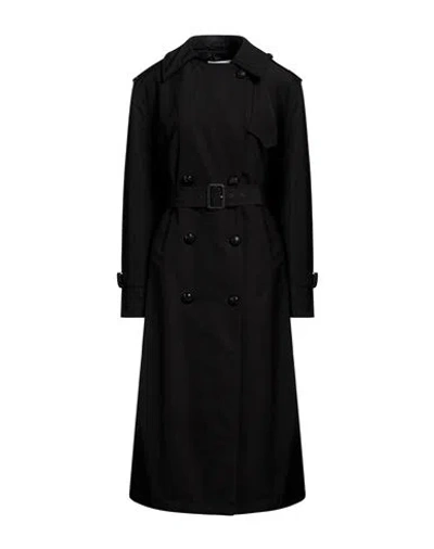 Msgm Woman Overcoat & Trench Coat Black Size 2 Cotton, Polyester