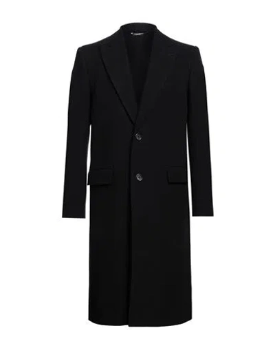Dolce & Gabbana Man Coat Midnight Blue Size 40 Virgin Wool, Polyamide, Cashmere