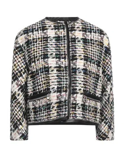 Alexander Mcqueen Woman Jacket Black Size 6 Cotton, Acrylic, Synthetic Fibers, Wool, Lambskin