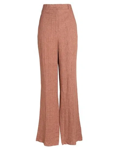 Max Mara Studio Woman Pants Brown Size 10 Linen