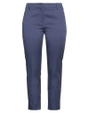 Weekend Max Mara Woman Pants Navy Blue Size 14 Cotton, Elastane