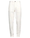 Incotex Man Pants Off White Size 32 Cotton, Linen, Elastane