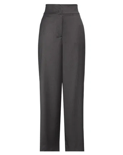 Maria Vittoria Paolillo Mvp Woman Pants Lead Size 10 Polyester, Wool, Elastane In Grey