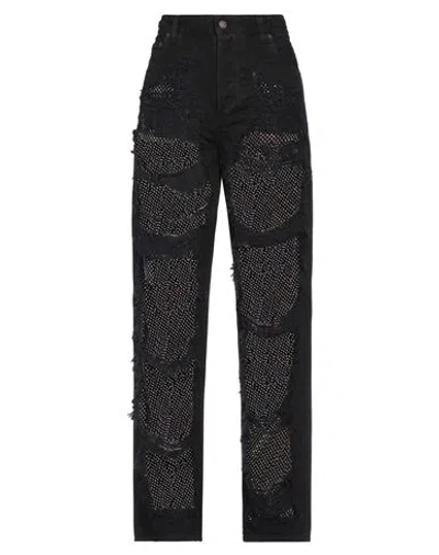 Darkpark Woman Pants Black Size 26 Cotton, Polyester, Glass, Elastane