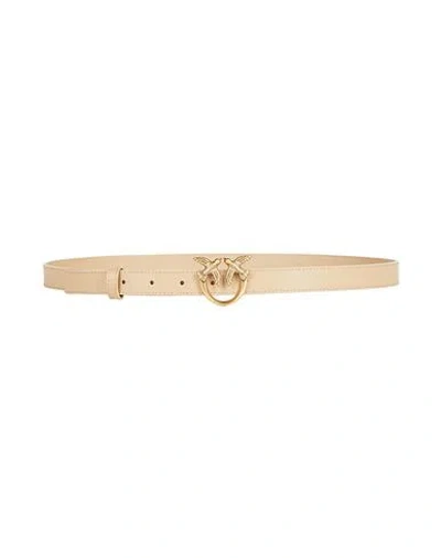 Pinko Woman Belt Beige Size 32 Leather