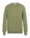 Gran Sasso Man Sweater Military Green Size 44 Virgin Wool