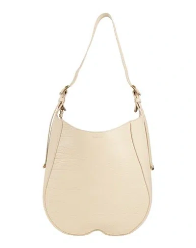 Burberry Woman Shoulder Bag Cream Size - Calfskin In White