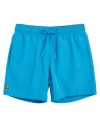 Lacoste Man Swim Trunks Turquoise Size S Polyester In Blue