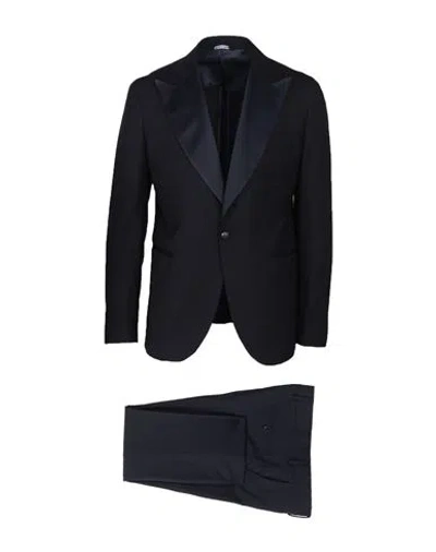 Brian Dales Man Suit Midnight Blue Size 36 Cotton, Silk