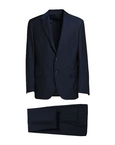 Brioni Man Suit Navy Blue Size 42 Wool, Mohair Wool, Silk