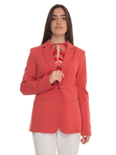 Pennyblack Allegra Jacket With 1 Button In Coral Red