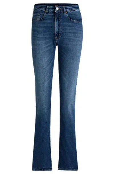Hugo Boss Kick-flare Jeans In Soft-motion Denim