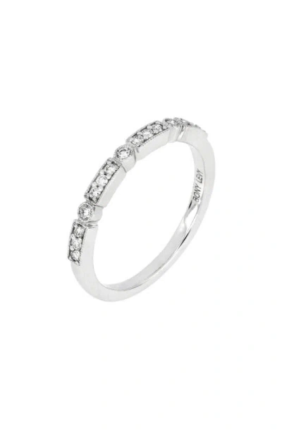 Bony Levy 18k White Gold Thin Diamond Stackable Ring