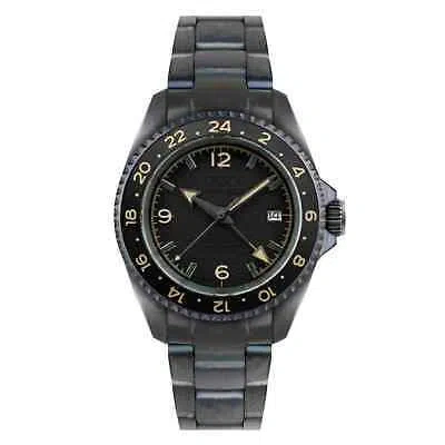 Pre-owned Out Of Order 001-24.ne Men's Automatic Black Trecento Wristwatch In Grey/black
