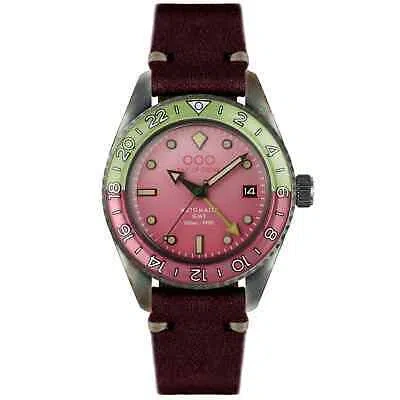 Pre-owned Out Of Order 001-25.cos Men's Cosmopolitan Automatic Gmt Wristwatch In Brown/pink/green/grey