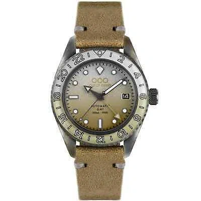 Pre-owned Out Of Order 001-25.mar Men's Margarita Automatic Gmt Wristwatch In Brown/grey