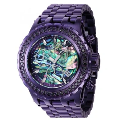 Pre-owned Invicta Reserve Subaqua Men's 52mm Swiss Chrono 4 Ctw Spinel Abalone Watch 39483