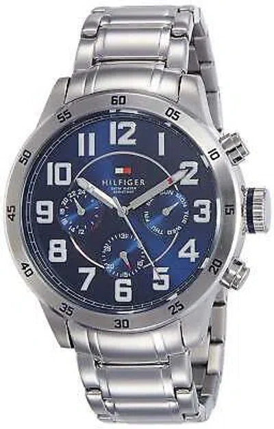 Pre-owned Tommy Hilfiger Analog Blue Dial Men's Watch - Nath1791053