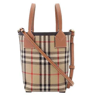 Pre-owned Burberry Archive Beige Vintage Check Mini London Tote Bag 8070461 In Multicolor