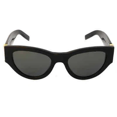 Pre-owned Saint Laurent Grey Cat Eye Ladies Sunglasses Sl M94 001 53 Sl M94 001 53 In Gray