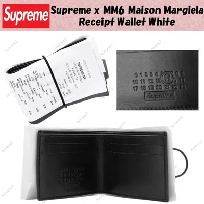 Pre-owned Supreme X Mm6 Maison Margiela Receipt Wallet White Brand