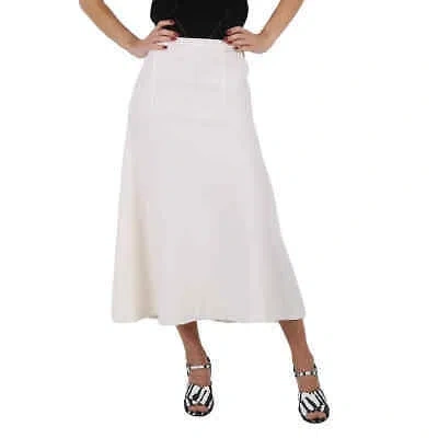 Pre-owned Stella Mccartney Ladies Skirt Ivory Long Skirt In White
