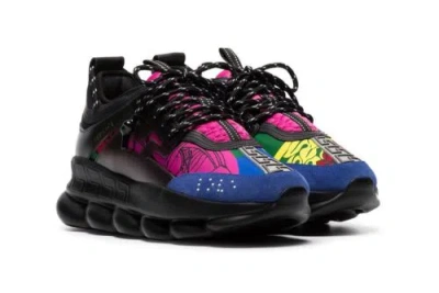 Pre-owned Versace Chain Reaction Sneakers 42 In Multicolor