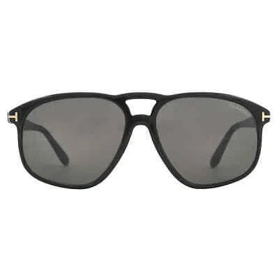 Pre-owned Tom Ford Pierre Smoke Navigator Men's Sunglasses Ft1000 01a 58 Ft1000 01a 58 In Gray