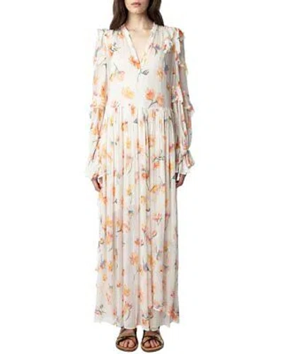 Pre-owned Zadig & Voltaire Riciny Maxi Dress Women's In Mastic