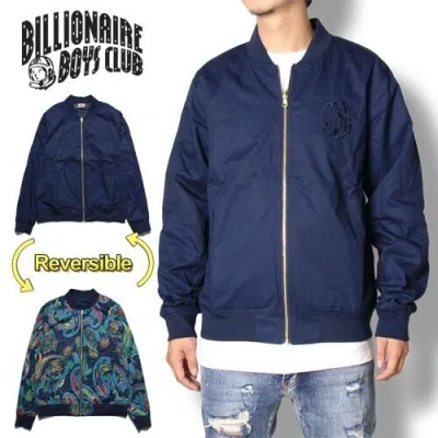 Pre-owned Billionaire Boys Club Members Reversible Jacket Peacoat Navy Blue 881-6402 Sz L