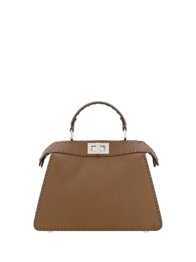 Fendi Borsa A Mano Peekaboo In Brown