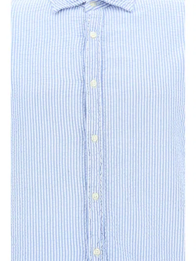 Deperlu Camicia Seersucker In Blue