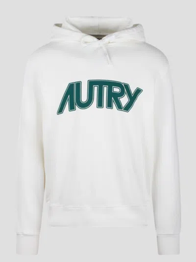 Autry Cotton Sweatshirt With Logo Print In White