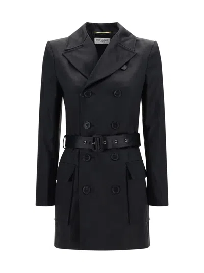 Saint Laurent Giacca Trench In Black