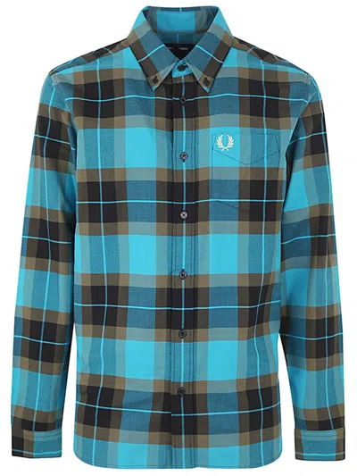 Fred Perry Checked Button In Multi