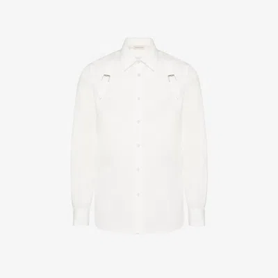 Alexander Mcqueen Cotton Harness Shirt In White