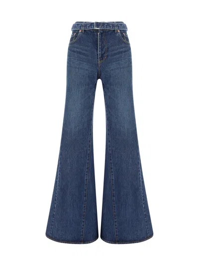 Sacai Denim Pants In Blue