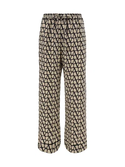 Valentino Pantaloni Toile Iconographe In Brown