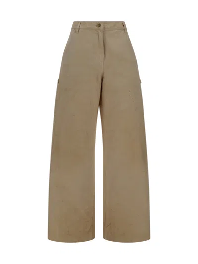 Golden Goose Pantaloni Workwear In Neutral