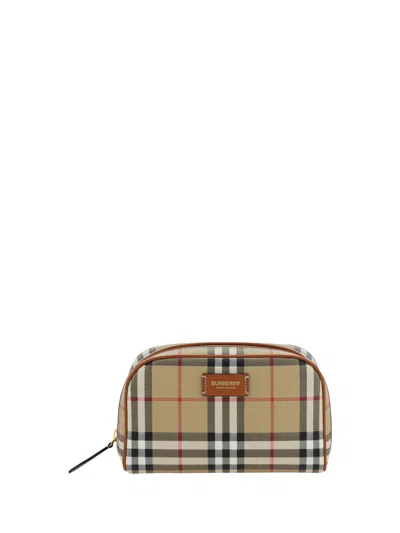 Burberry Pouch Per Cosmetici In Brown