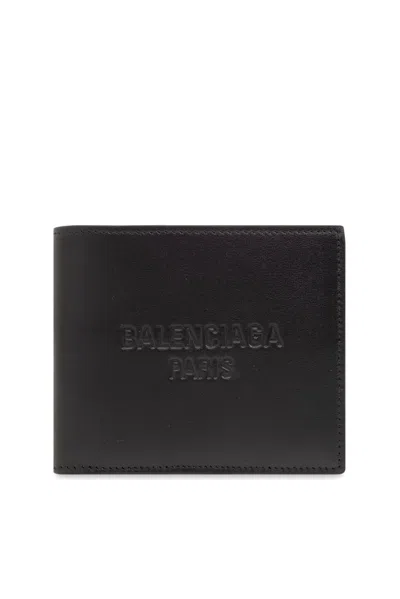 Balenciaga Duty Free Square Folded Wallet In Black