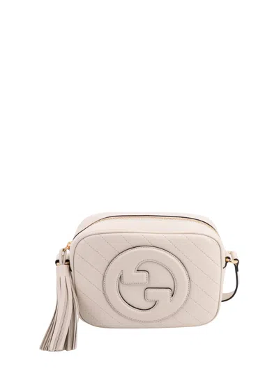 Gucci Blondie Leather Shoulder Bag In White