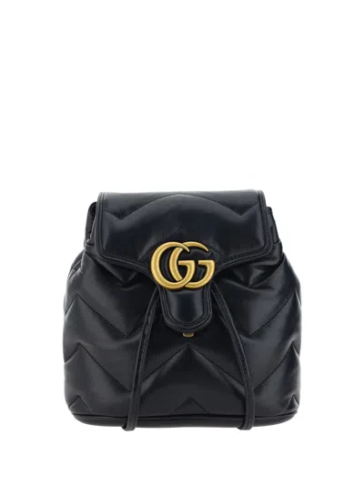 Gucci Gg Marmont Backpack In Black